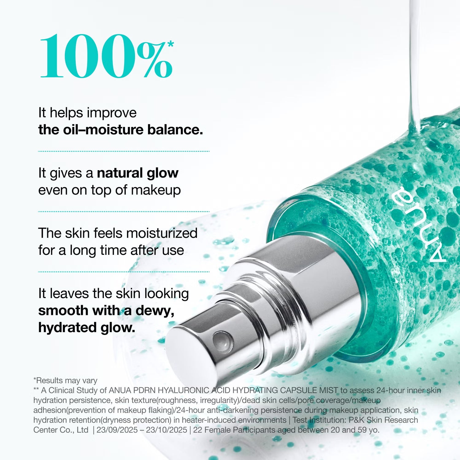 Anua PDRN Hyaluronic Acid Hydrating Capsule Mist 100ml key benefits