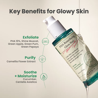 AXIS-Y PHA Resurfacing Glow Peel 50ml  key benefits