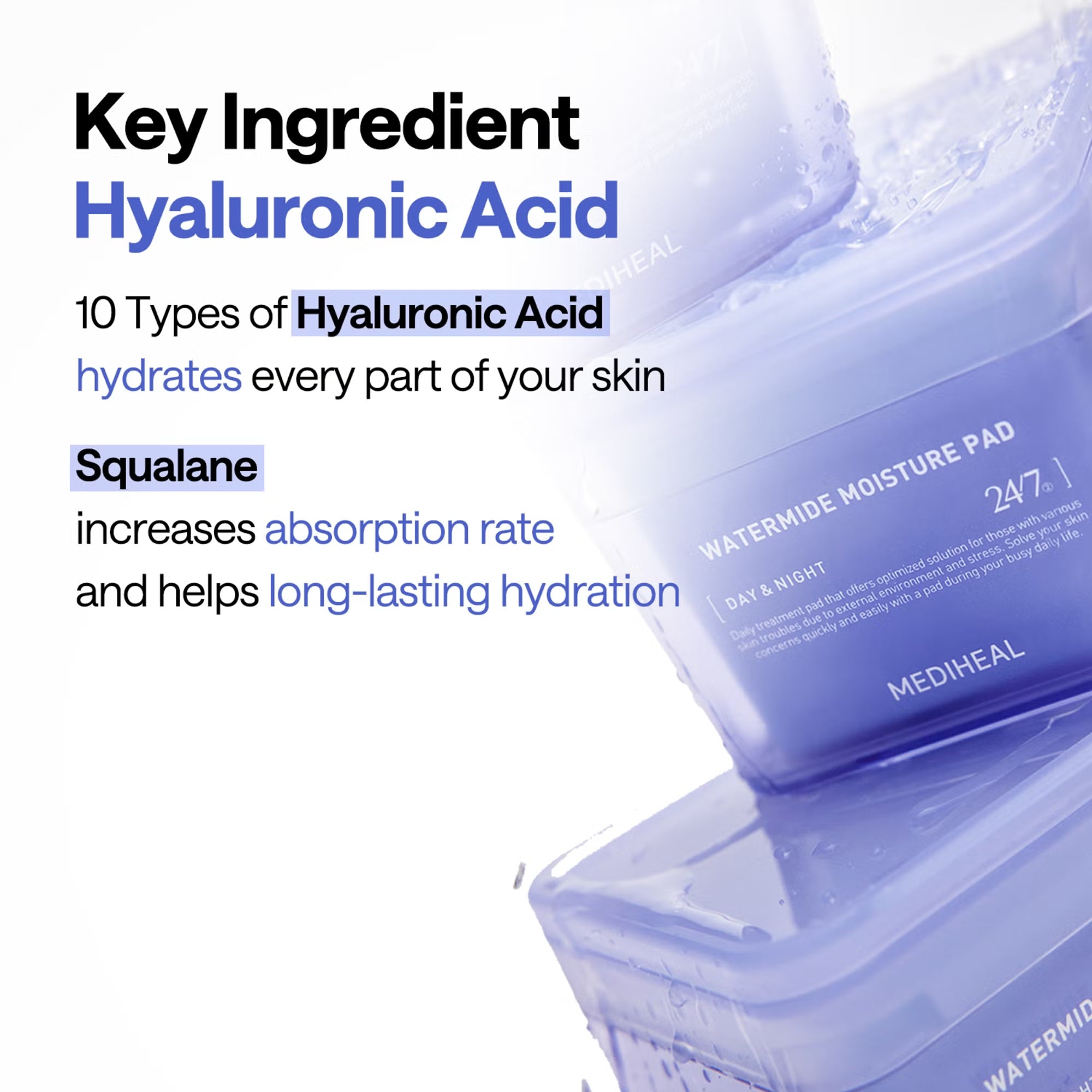 MEDIHEAL Watermide Moisturise Pad 100 Pads