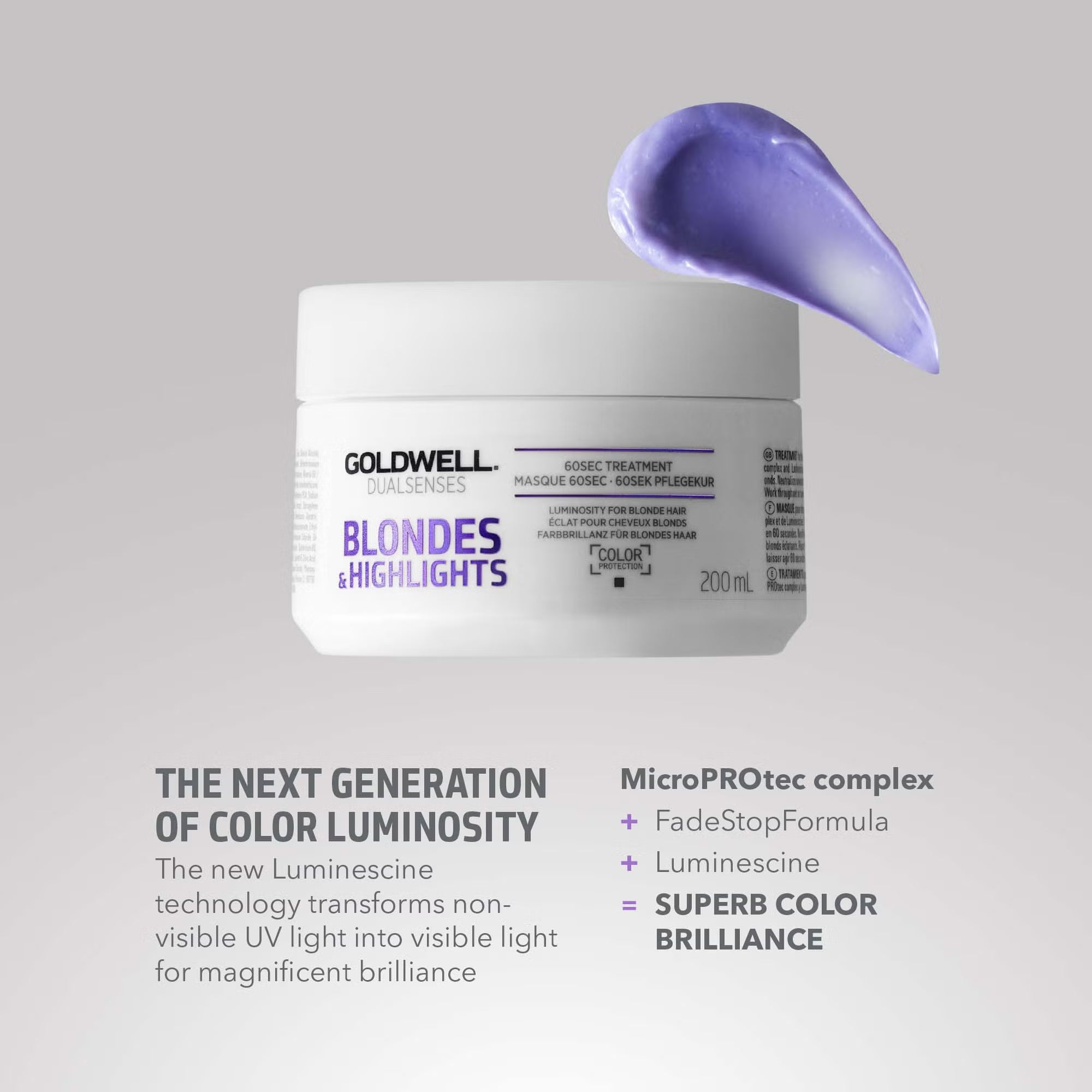 Goldwell Dualsenses Blonde And Highlights Anti-Yellow 60 Sec Treatment Mask
