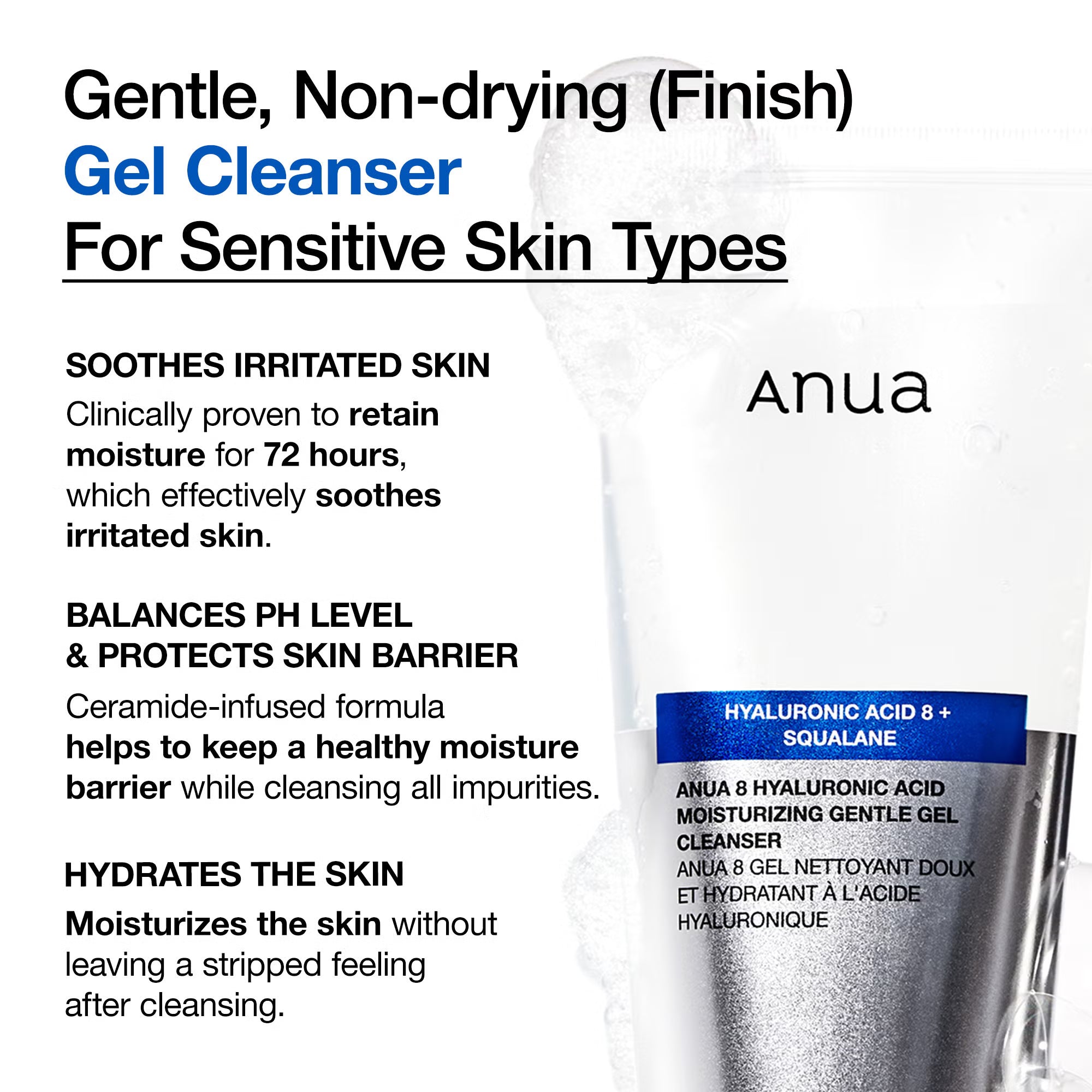 Anua 8 Hyaluronic Acid Hydrating Gentle Gel Cleanser 150ml