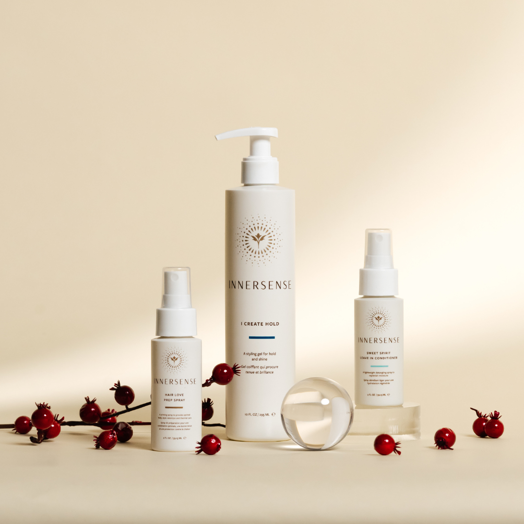 Innersense styling trio with leave-in conditioner and styling gel