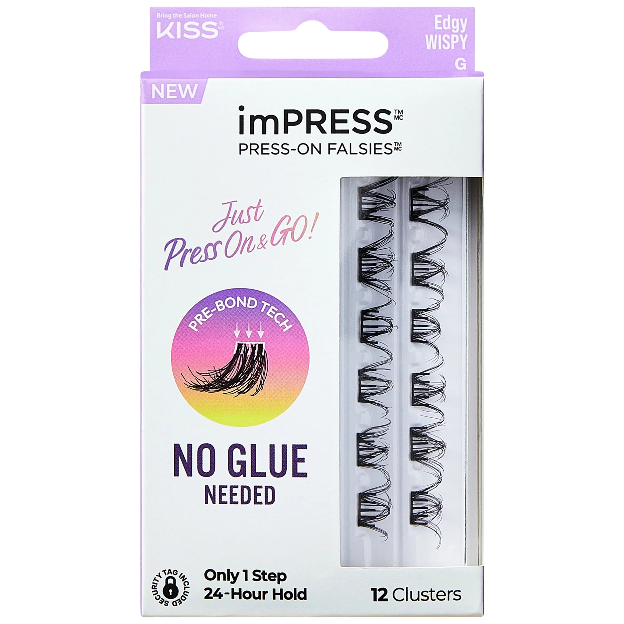 Kiss ImPRESS Press On Falsies Edgy Wispy