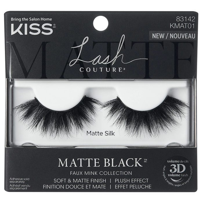 Kiss Lash Couture Matte Black Faux Mink - Matte Silk