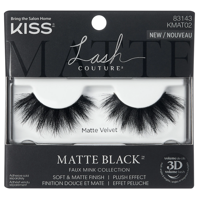 Kiss Lash Couture Matte Black Faux Mink - Matte Velvet