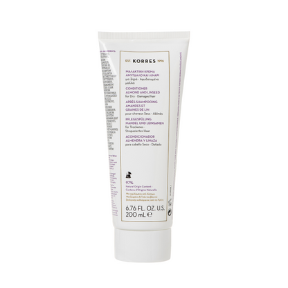 Korres Almond + Linseed Conditioner for Dry/Damaged Hair 200ml