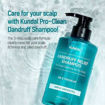 KUNDAL Dandruff Relief Shampoo Apple Green Tea 500ml