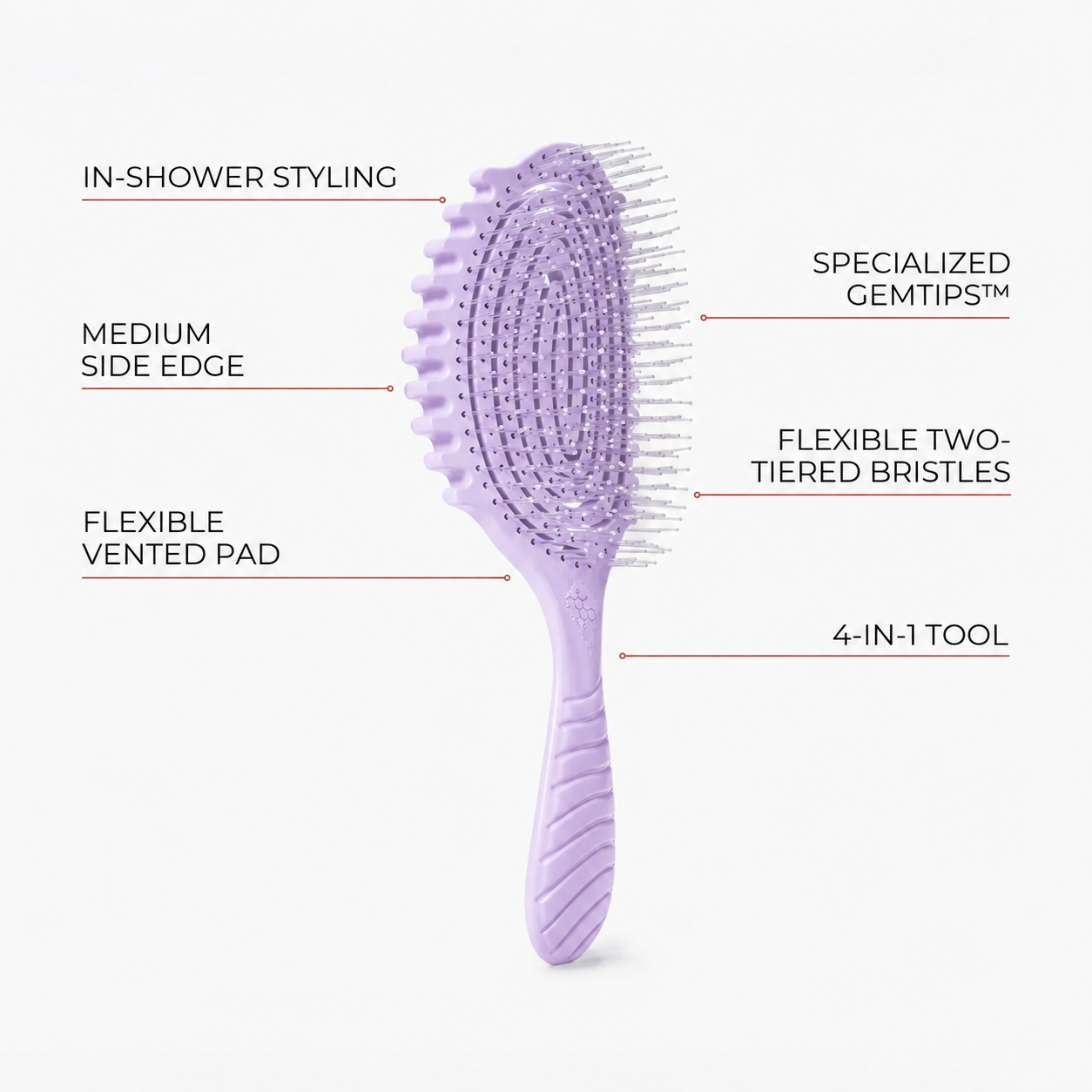 Bounce Curl Detangle Define EdgeLift Brush - Lavender