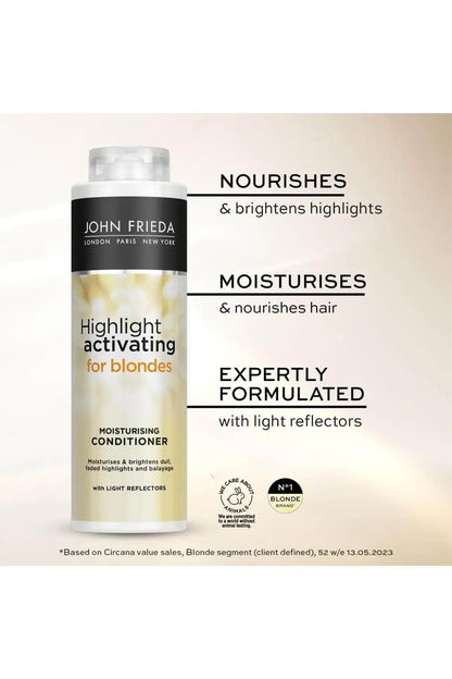 John Frieda Highlight Activating Moisturising Shampoo &amp; Conditioner Duo - 2 x 500ml