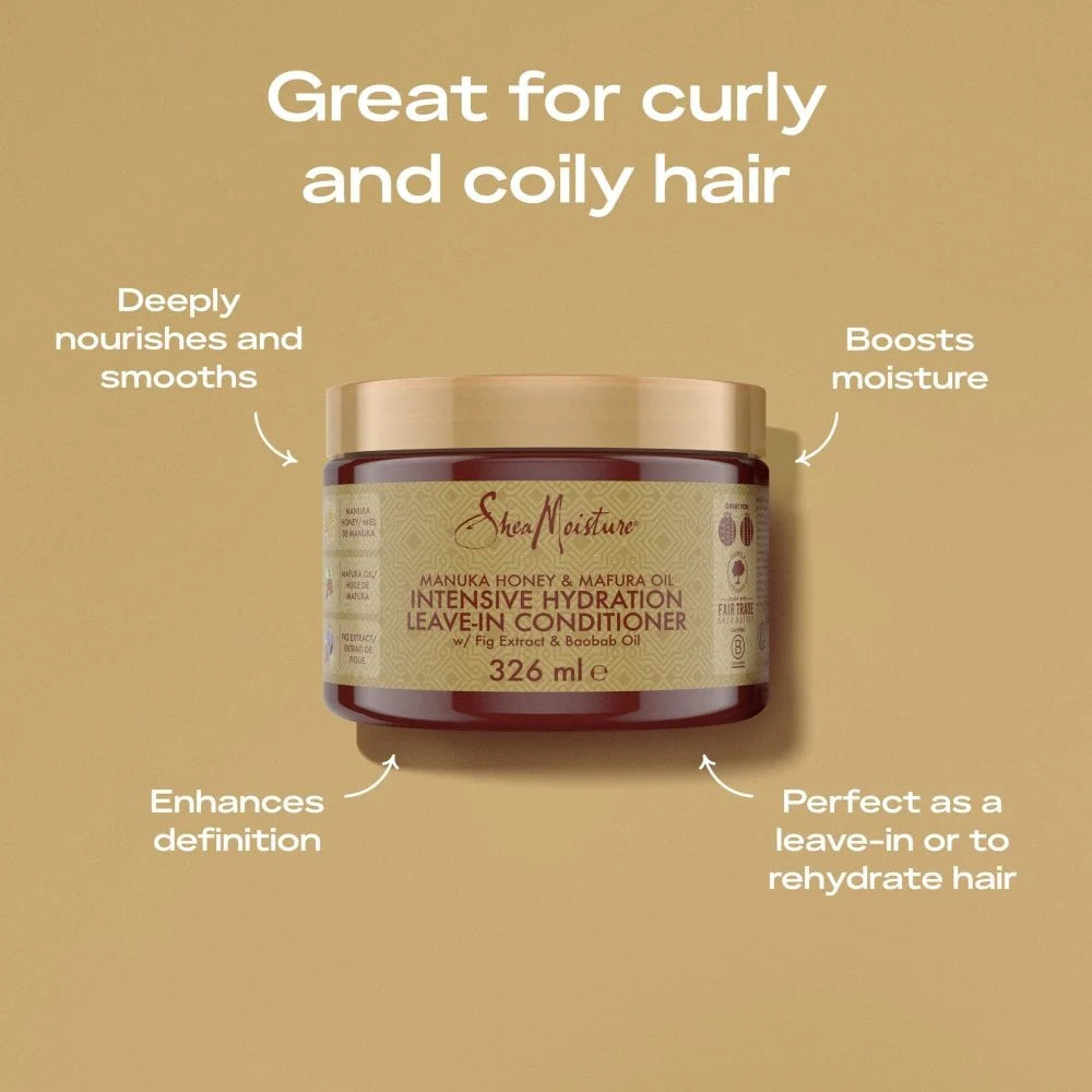 SheaMoisture Manuka Honey &amp; Mafura Oil Intensive Hydration Leave-In Conditioner 326ml