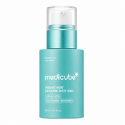 medicube azelaic acid exosome shot serum 2000 30ml blue pump bottle with a clear lid on a clear white background