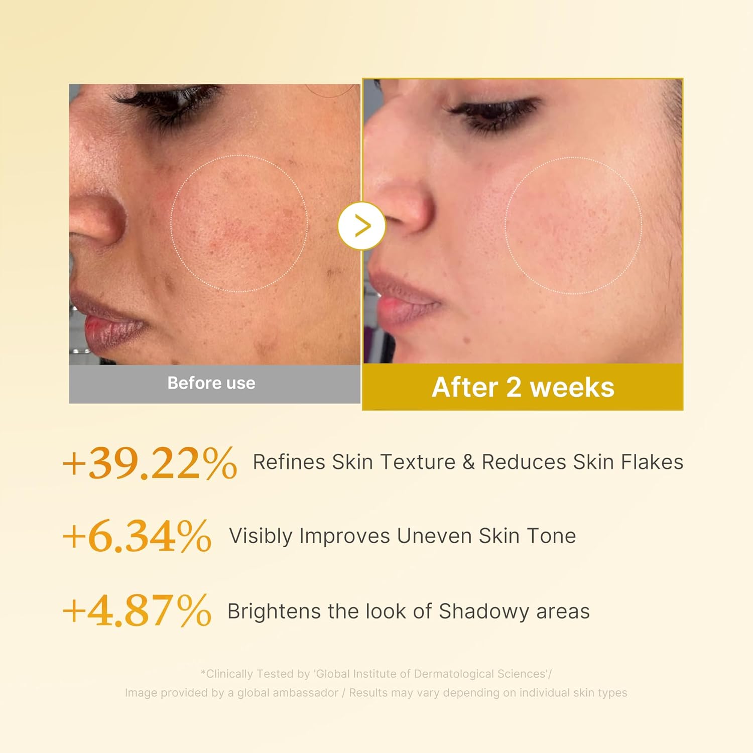 medicube kojic acid tumeric resurfacing toner before and after 2 weeks, clinical testing results