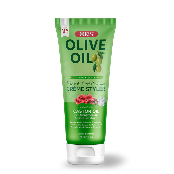 ORS Olive Oil Fix-It Wave & Curl Reviving Crème Styler Infused with Castor Oil For Strengthening & Moisturization 150ml