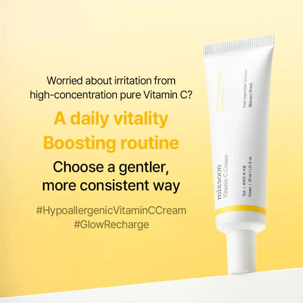 mixsoon vitamin c cream 30ml daily gentle moisturiser