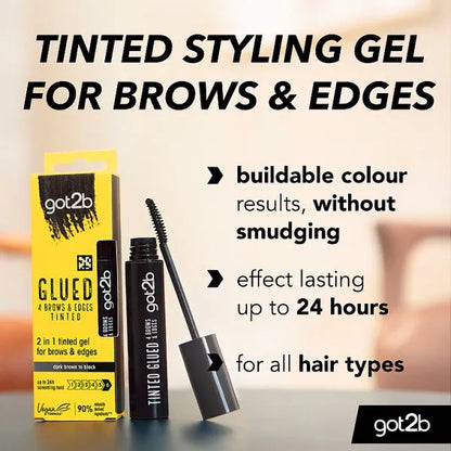 Got2b Glued Brows &amp; Edges Tint Black 16ml