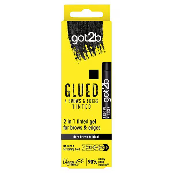 Got2b Glued Brows &amp; Edges Tint Black 16ml