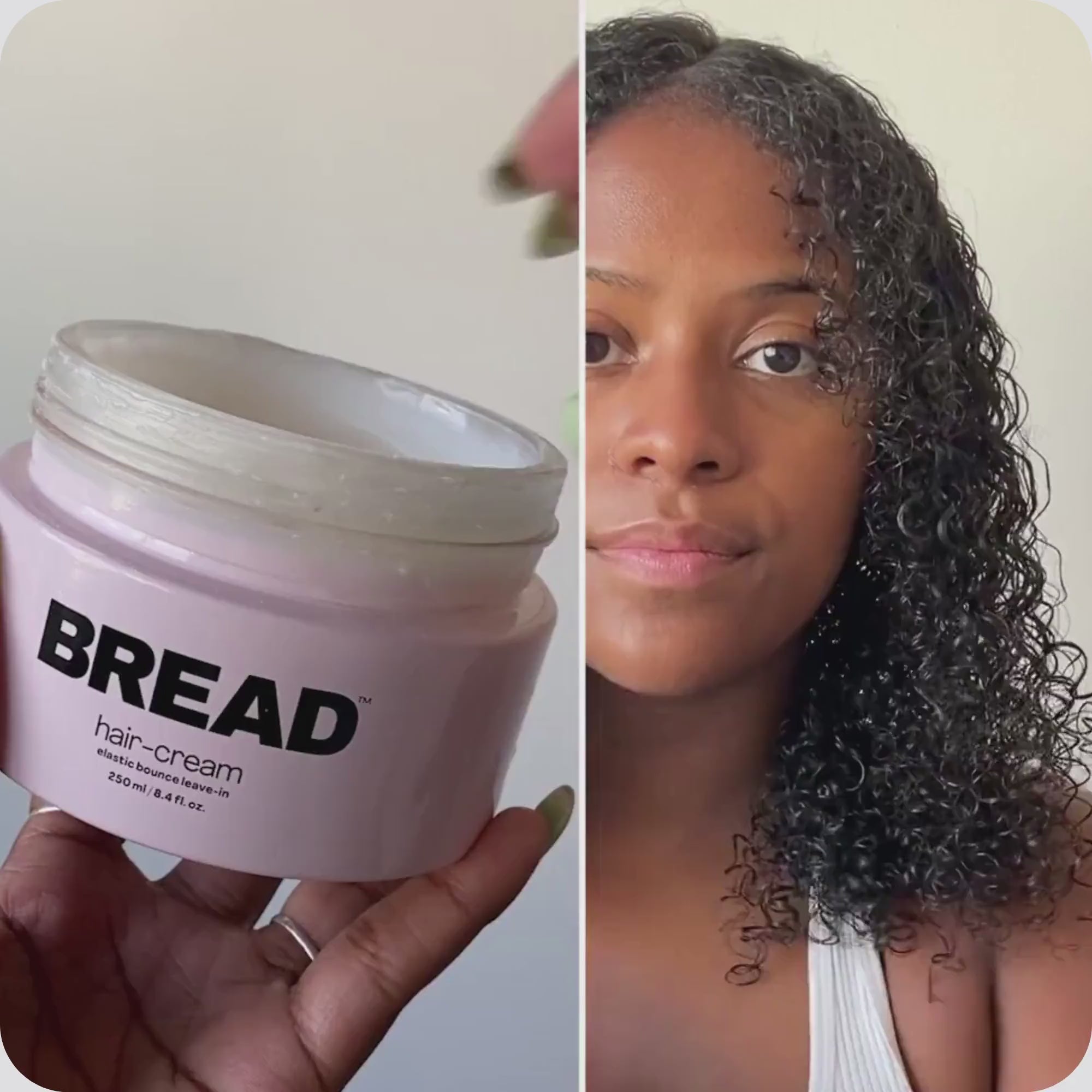 Load video: Bread Beauty Supply Hair Cream Elastic Bounce Leave-In 250ml