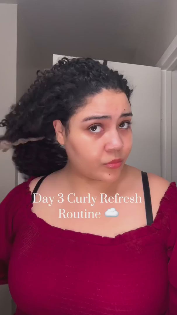 Load video: Umberto Giannini Curl Jelly Refresh Curl Reviving Spray 150ml