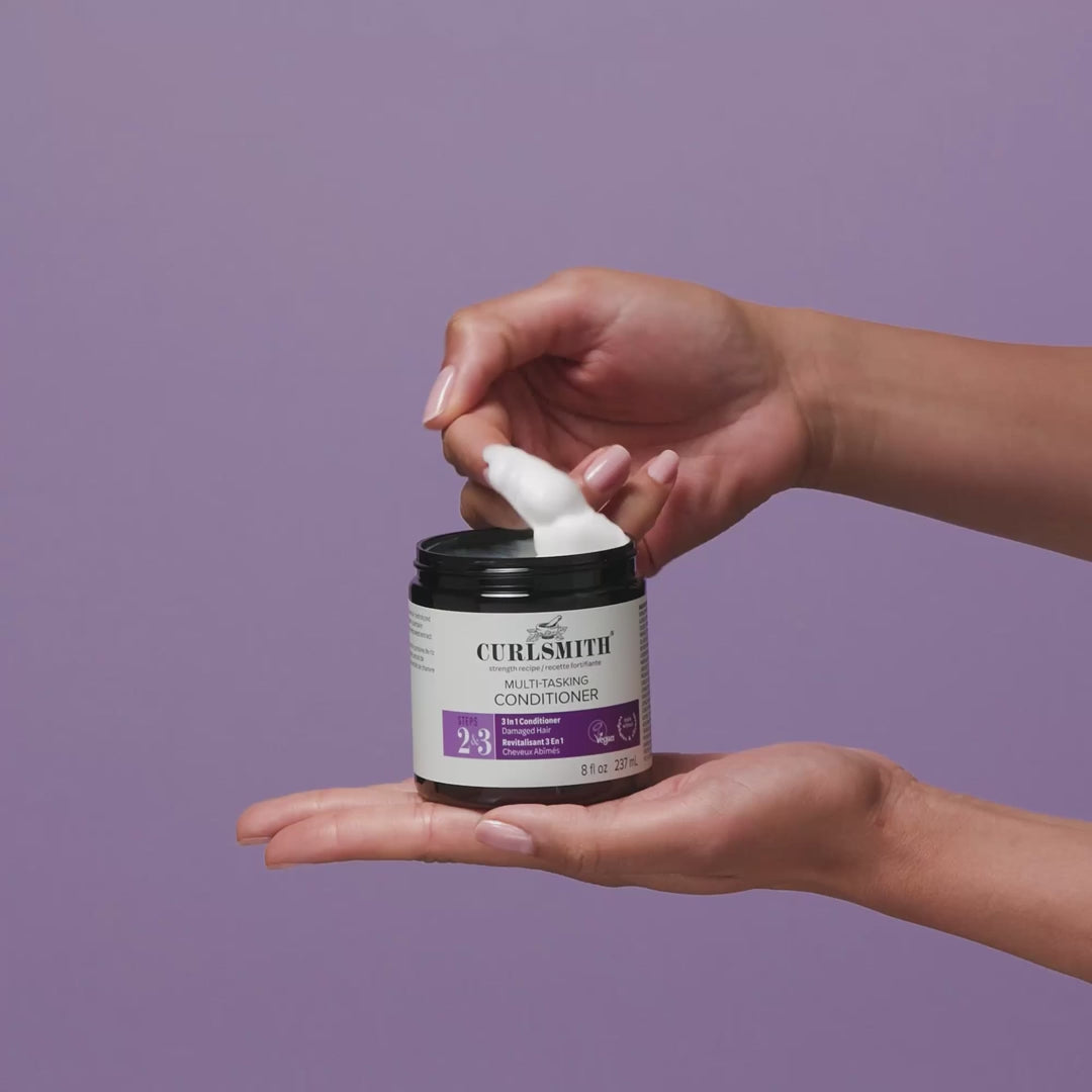 Load video: Curlsmith Multitasking Conditioner