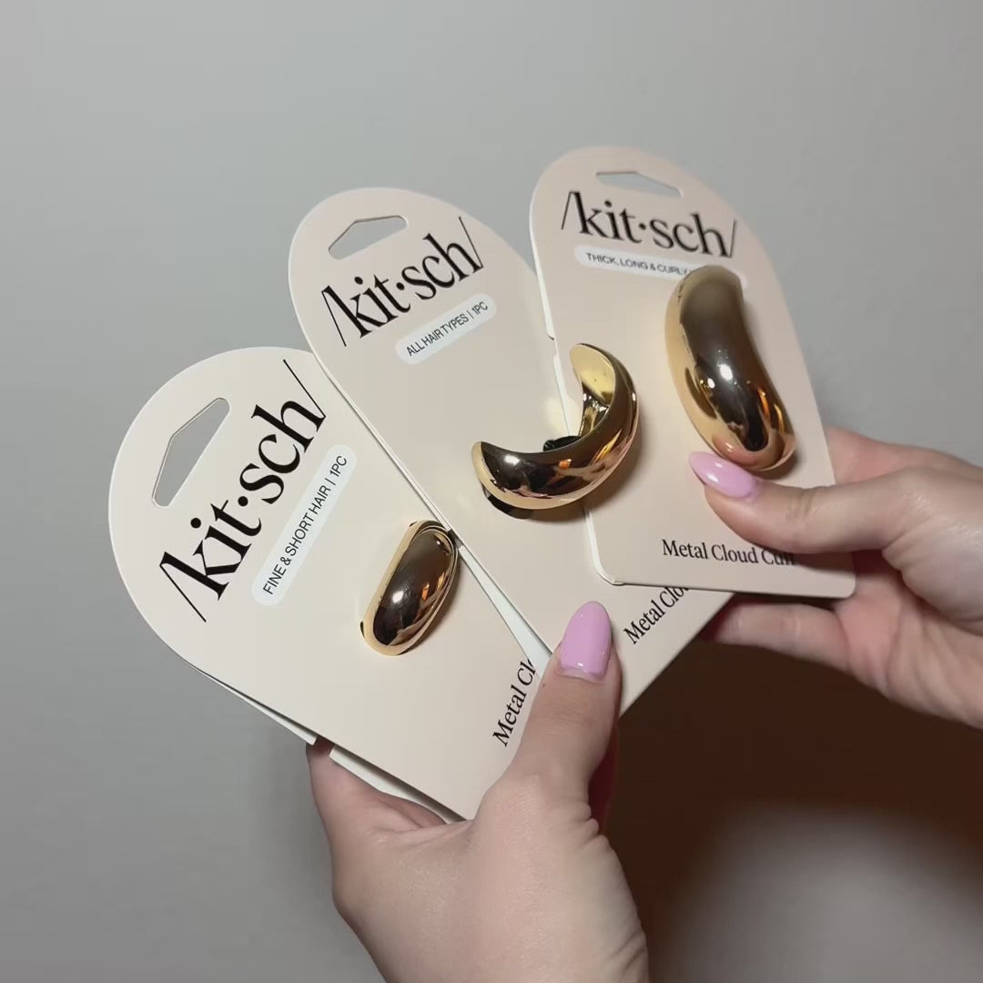 Load video: Kitsch Gold Metal Cloud Cuff