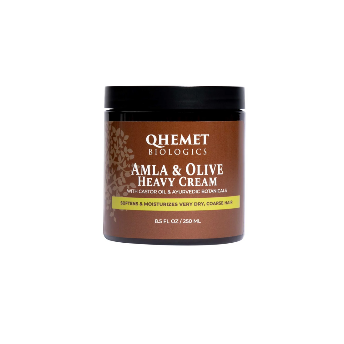 Qhemet Biologics Amla & Olive Heavy Cream jar on a white background