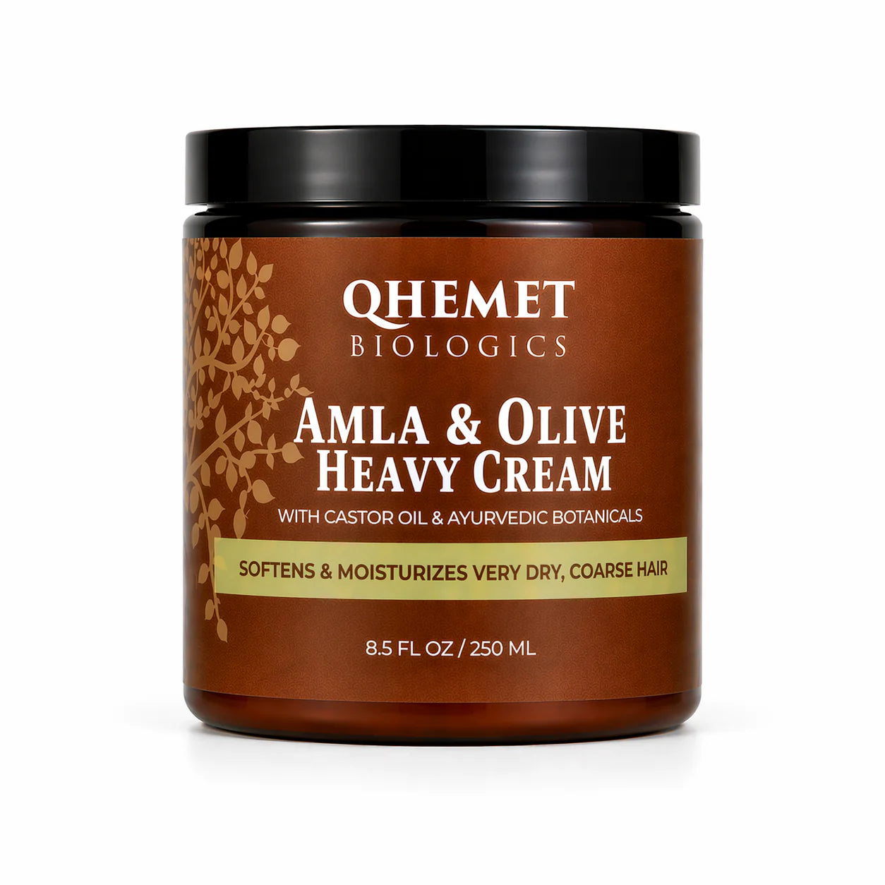 QHEMET BIOLOGICS Amla & Olive Heavy Cream jar on a white background
