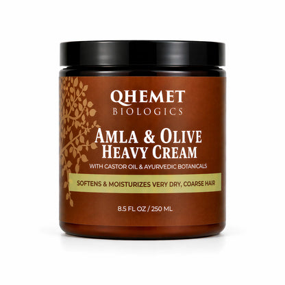 QHEMET BIOLOGICS Amla &amp; Olive Heavy Cream jar on a white background