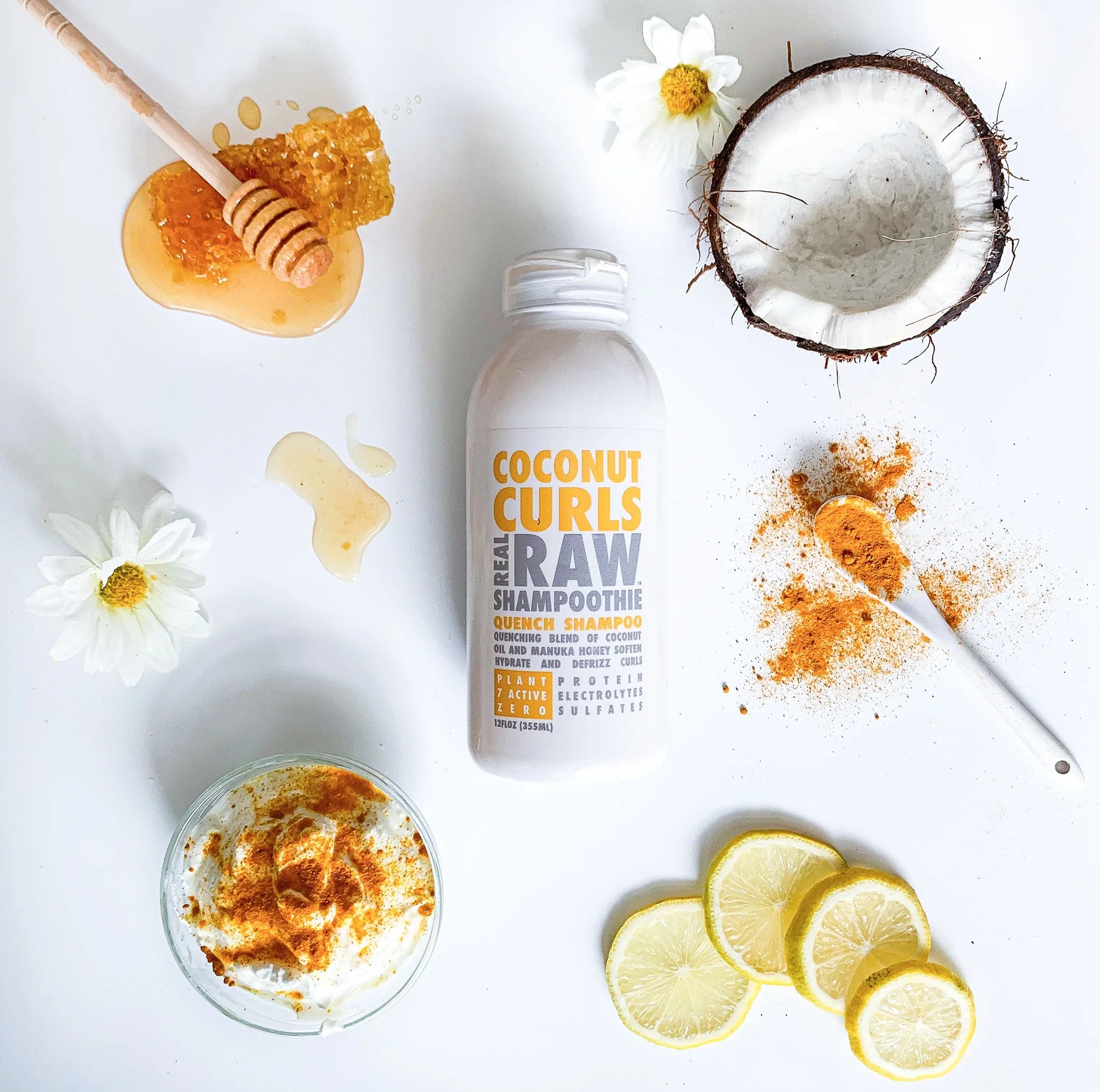 Real Raw Shampoothie Coconut Curls Quench Shampoo 12oz