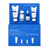 round lab birch juice skincare trial kit on a clean white background featuring four travel-size products: cleanser, toner, ampoule and cream. hydrating skincare set designed to cleanse, moisturise and nourish dry, dehydrated skin with birch sap.