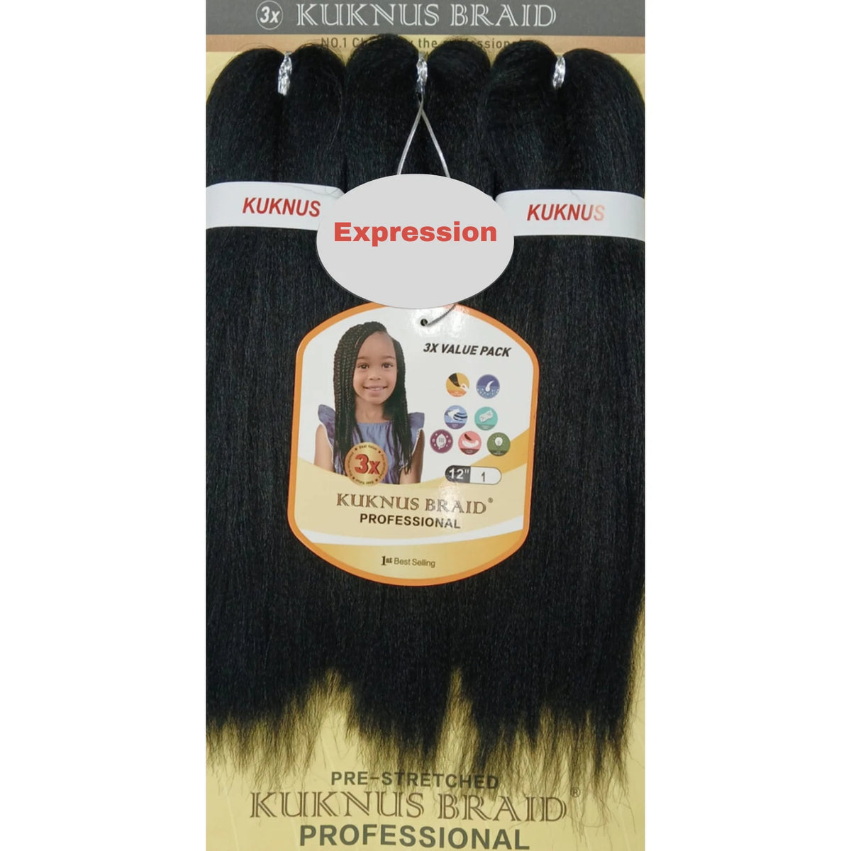 Kuru Braid Kuknus Braid Professional Pre-Stretched Braiding Hair 12