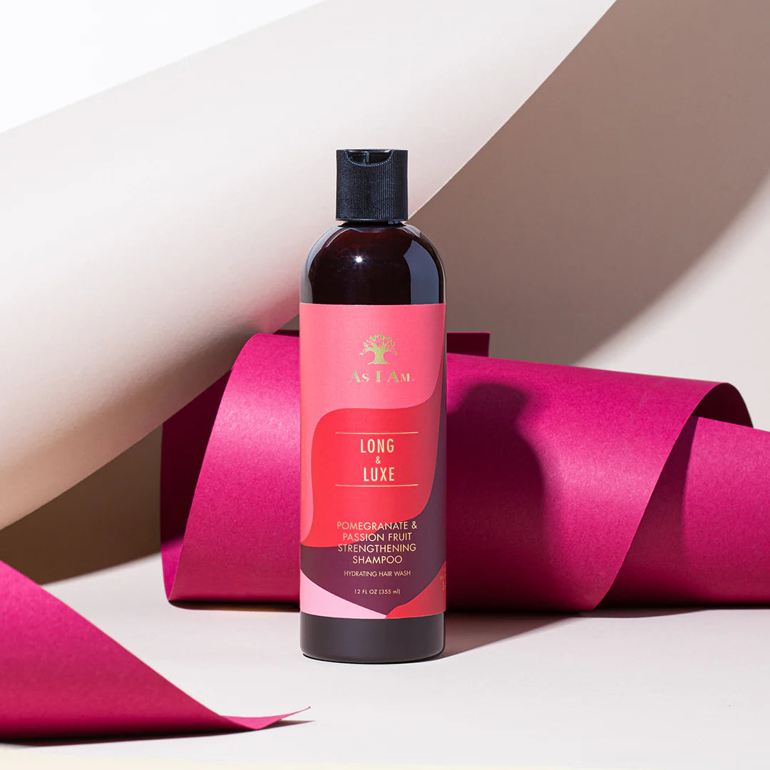 As I Am Long & Luxe Pomegranate & Passion Fruit Strengthening Shampoo 12oz