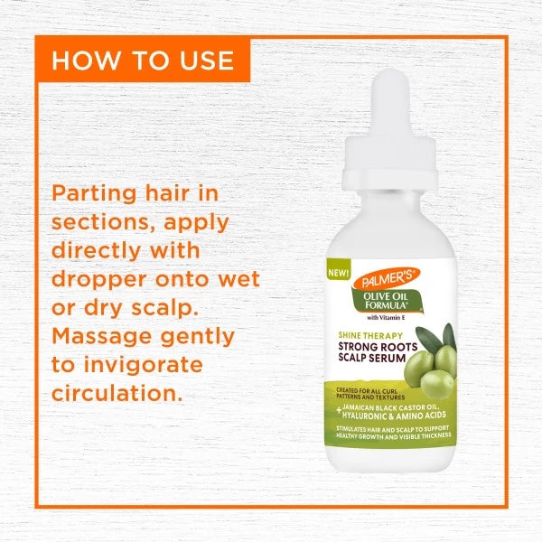 Palmer's Olive Oil Formula Shine Therapy Strong Roots Scalp Serum 1.85oz