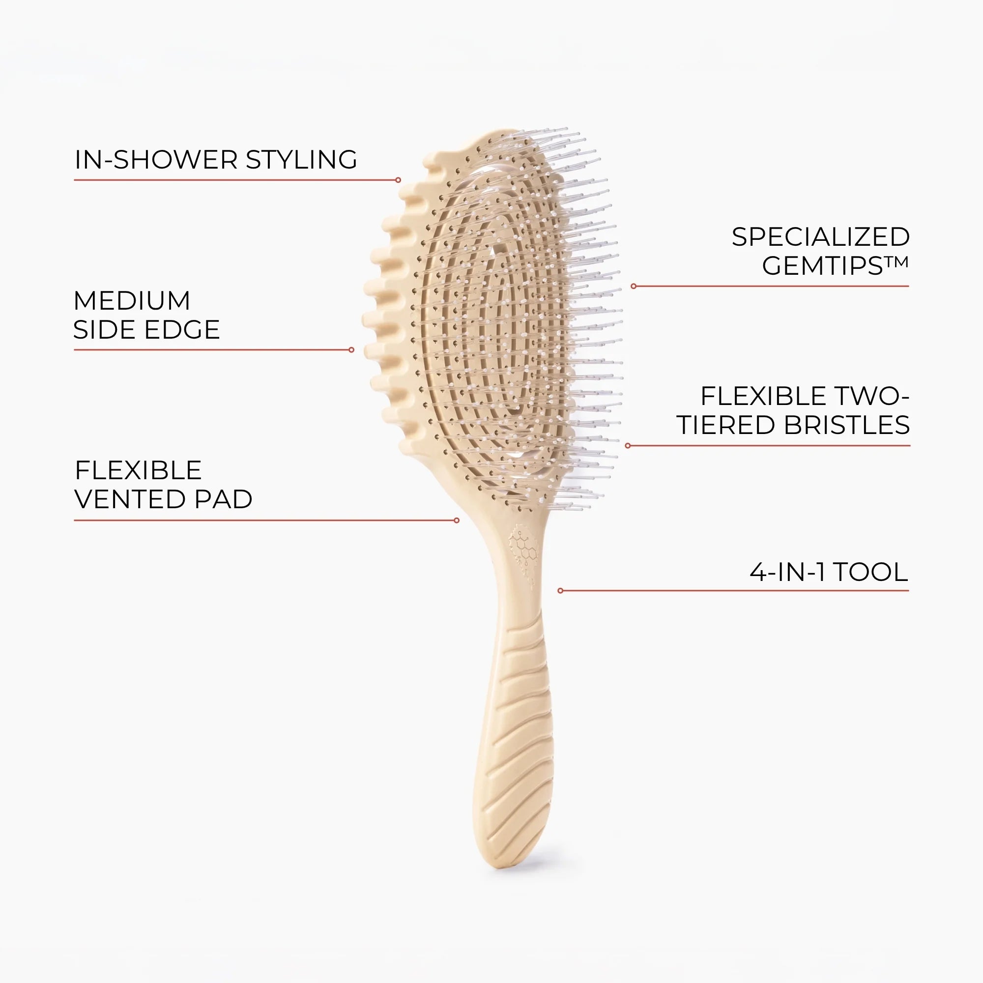 Bounce Curl Detangle Define EdgeLift Brush - Shortbread