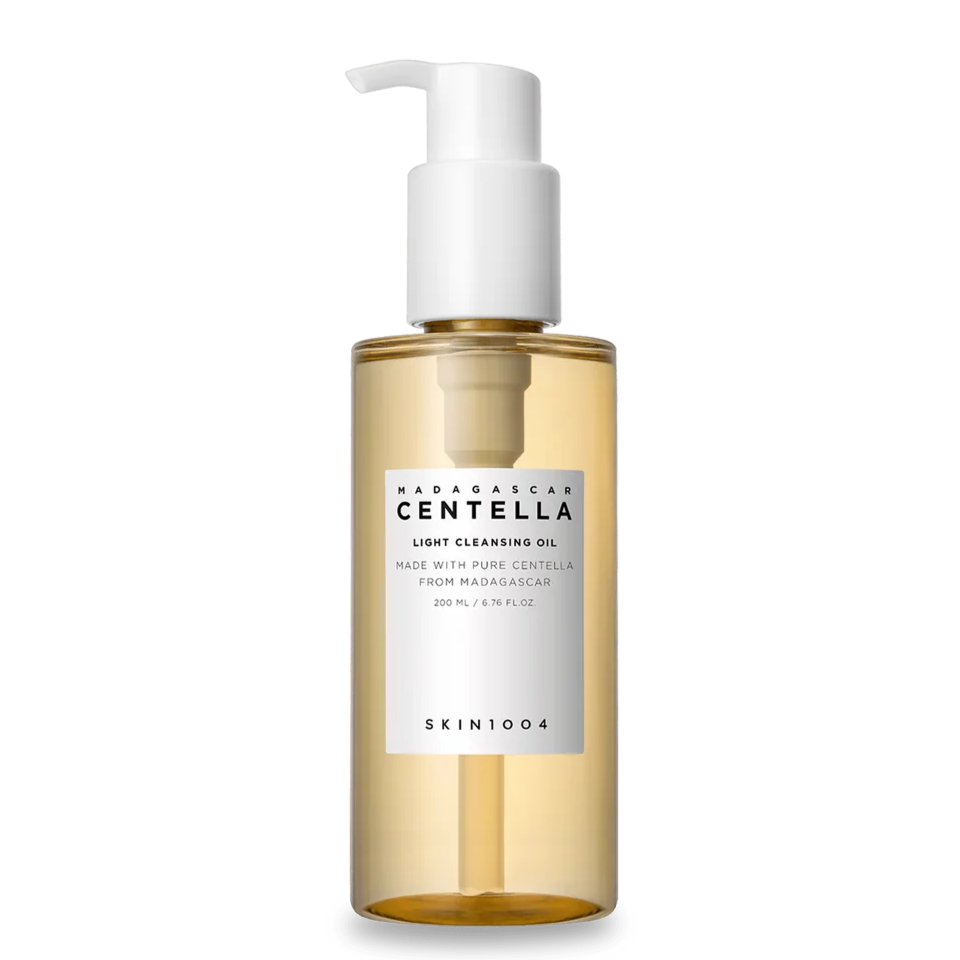 Skincare bottle with pump on a white background