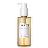 Skincare bottle with pump on a white background