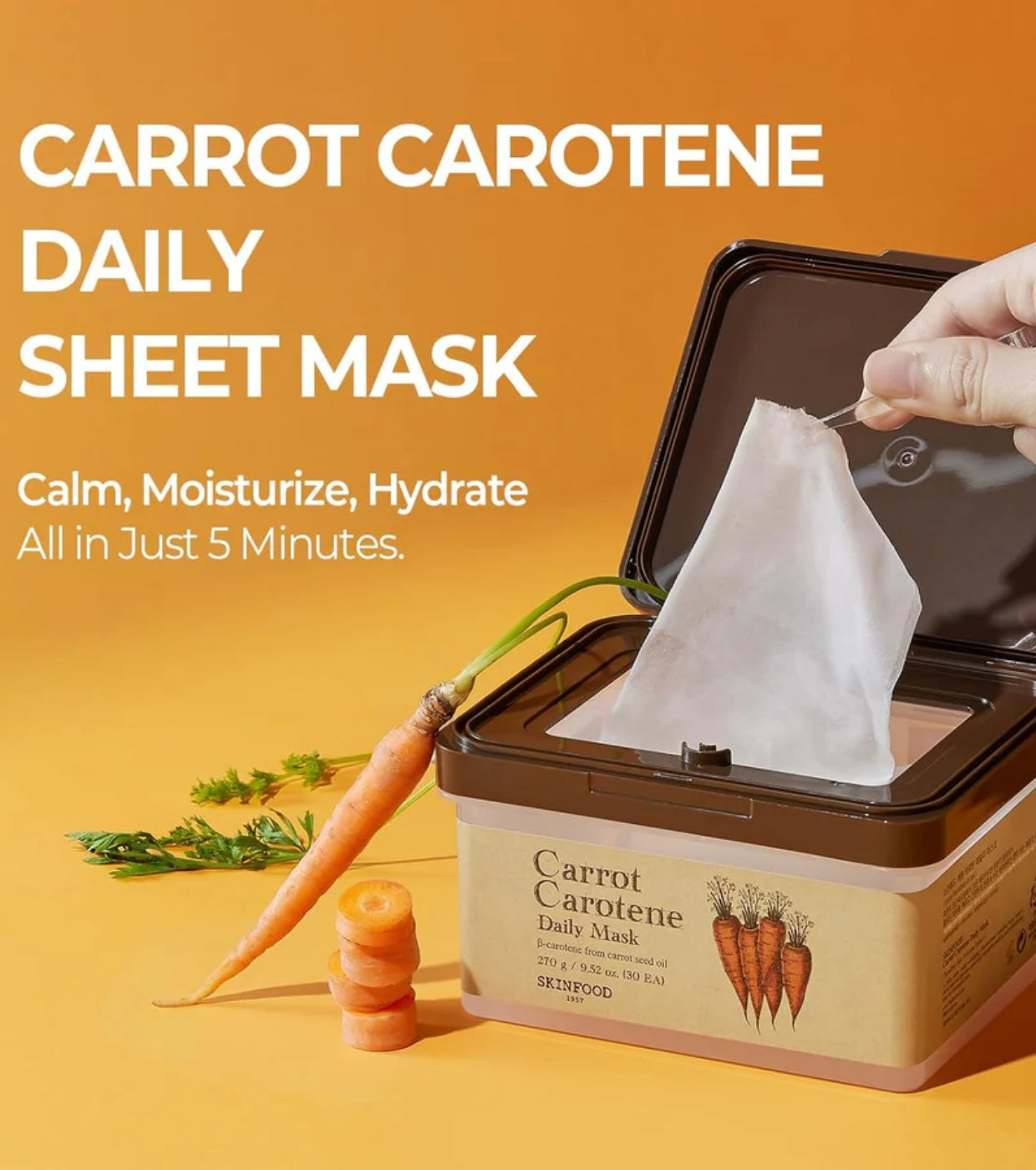 SKINFOOD Carrot Carotene Daily Mask (30 Sheets)