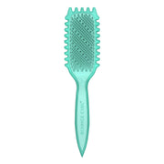 Bounce curl -slick-dense_Turquoise hairbrush with 'Bounce & Curl' branding on a white background