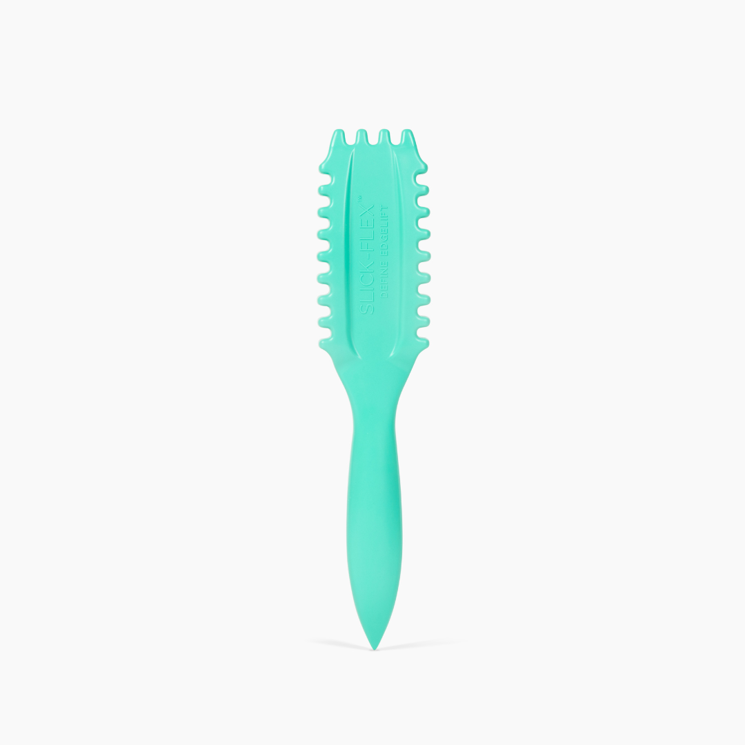 Turquoise Bounce Curl Slick-Flex Define Brush on a white background