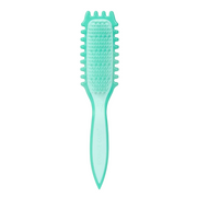 Bounce curl_slick-flex_Turquoise silicone brush on a light gray background
