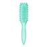 Bounce curl_slick-flex_Turquoise silicone brush on a light gray background
