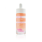 Supercharged with broad-spectrum SPF50, brightening Vitamin C, hydrating Hyaluronic Acid