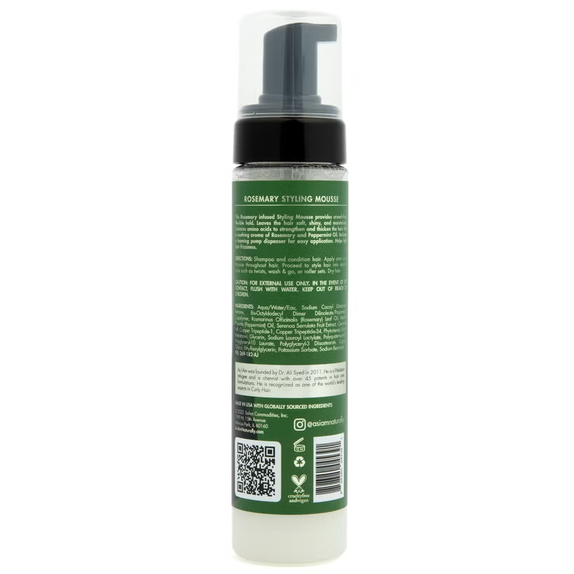 As I Am Rosemary Styling Mousse 8oz