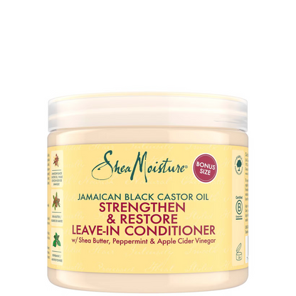 SheaMoisture Jamaican Black Castor Oil Strengthen &amp; Restore Leave-In Conditioner 16oz Bonus