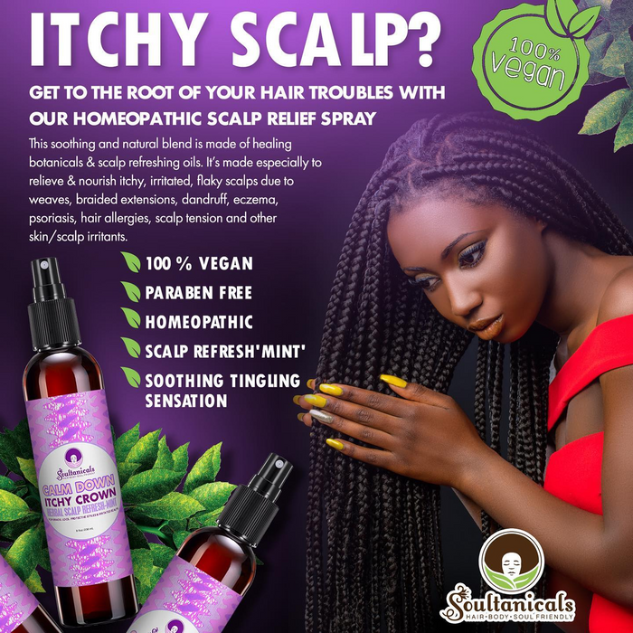 Soultanicals Calm Down Itchy Crown Herbal Scalp Refreshmint 8oz