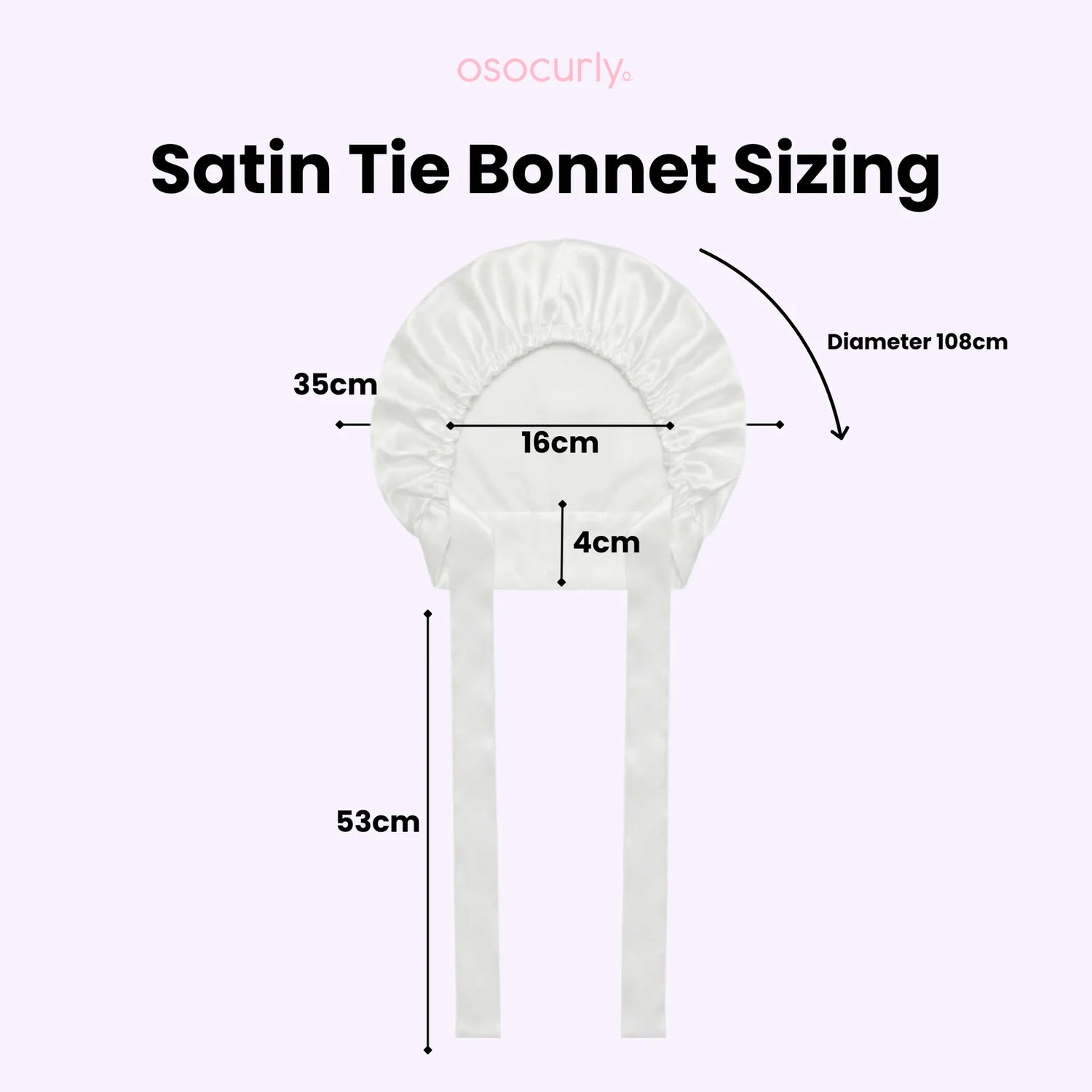 O So Curly Reversible Satin Tie Bonnet - Blush Pink