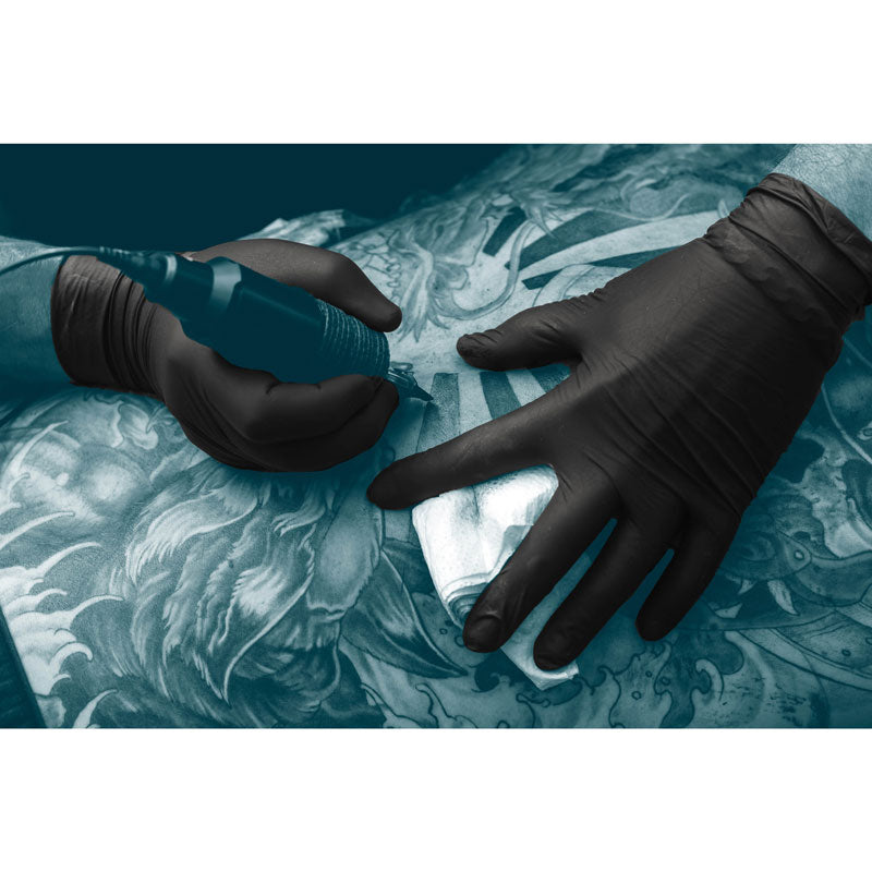 Unigloves Black Pearl Disposable Powder-Free Nitrile Gloves