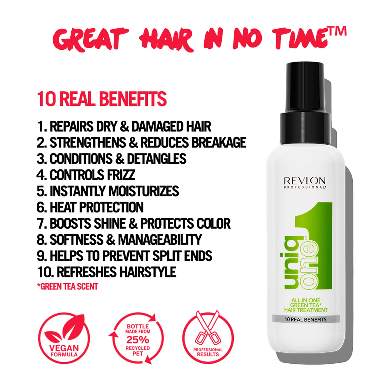 Revlon UniqOne All In One Hair Treatment Green Tea Fragrance 150ml