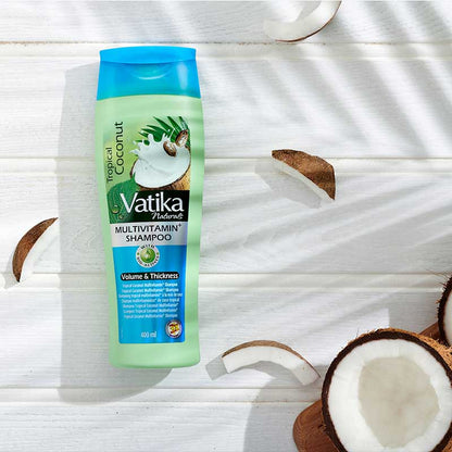 Dabur Vatika Naturals Coconut Multi Vitamin+ Shampoo 400ml