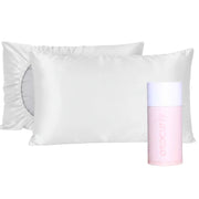 O So Curly Reversible Satin Pillowcase - White