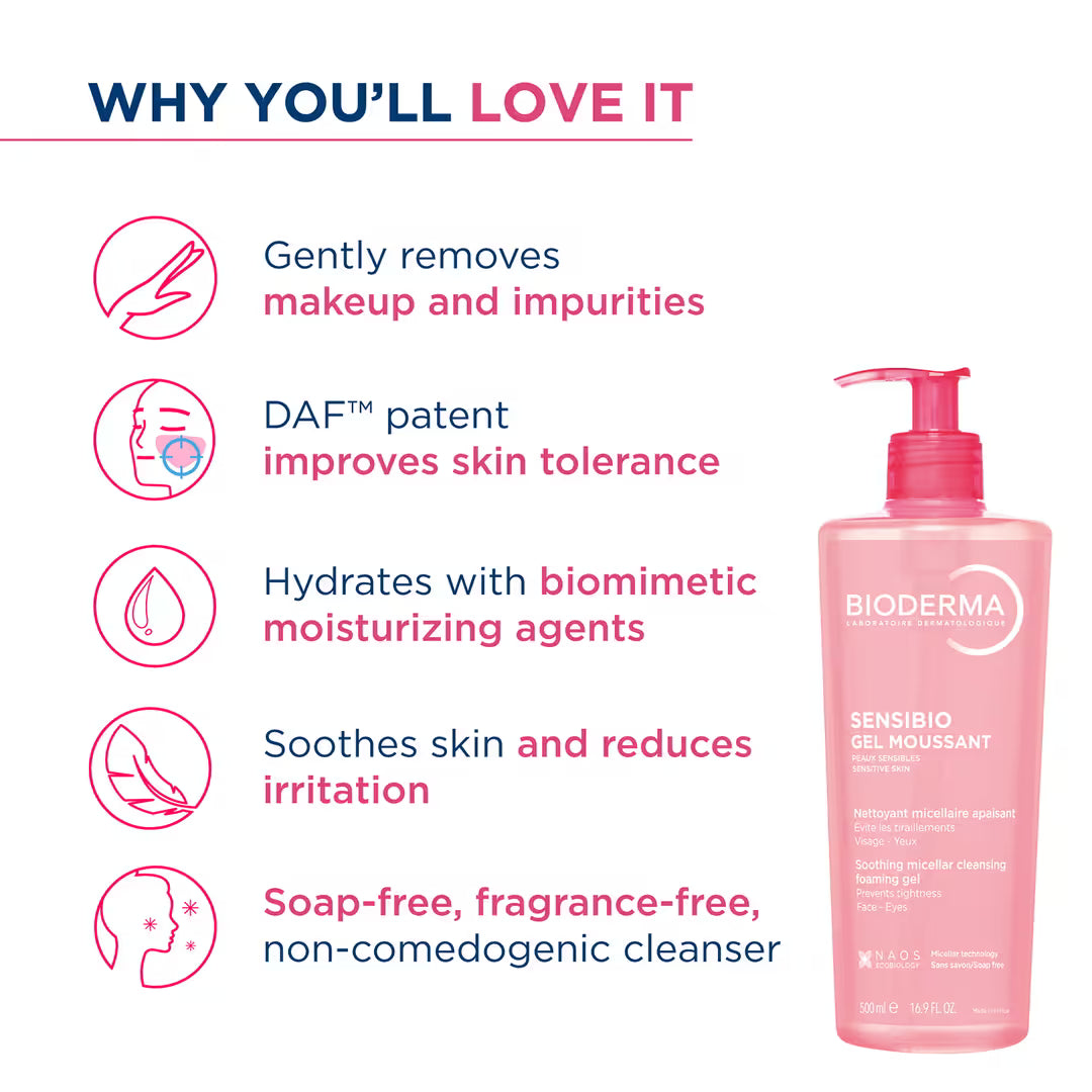 Bioderma Sensibio Soothing Micellar Cleansing Foaming Gel 500ml